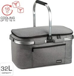Bomoe Koeltas Picknickmand Opvouwbaar IceBreezer K47 - 47x27x26 Cm - 32 Liter- Perfect Voor Barbecues Of Boodschappen