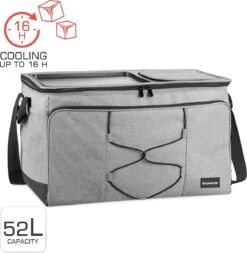 Bomoe Opvouwbare Koeltas IceBreezer KT53 - Koelbox Voor Onderweg - 53x37x32 Cm - 52 Liter - Picknicktas Perfect Voor Barbecues Of Festivals