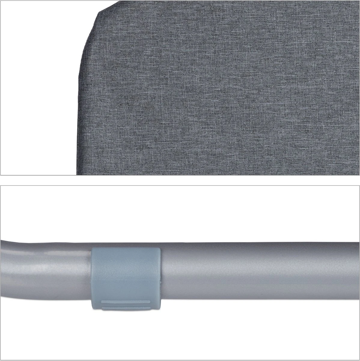 Relaxdays Strandstoel Opvouwbaar - Set Van 2 - Lage Campingstoel - Kampeerstoel Leuning - Grijs - Afbeelding 6