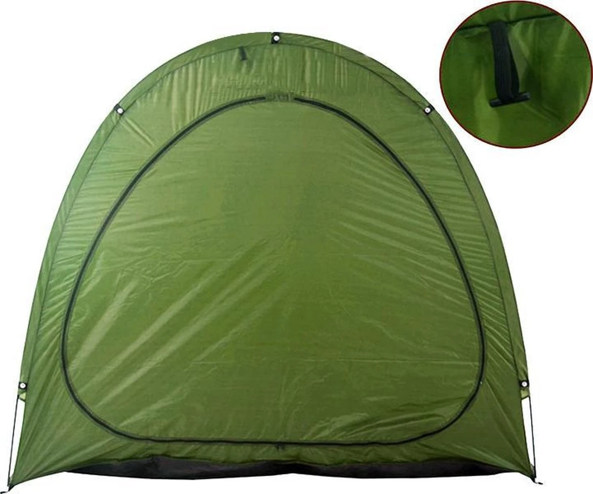 Merkloos Fietstent,Beschermhoes Fietsenschuur, Tent Voor Camping In De Open Lucht-groen 200*80*165CM - Afbeelding 8