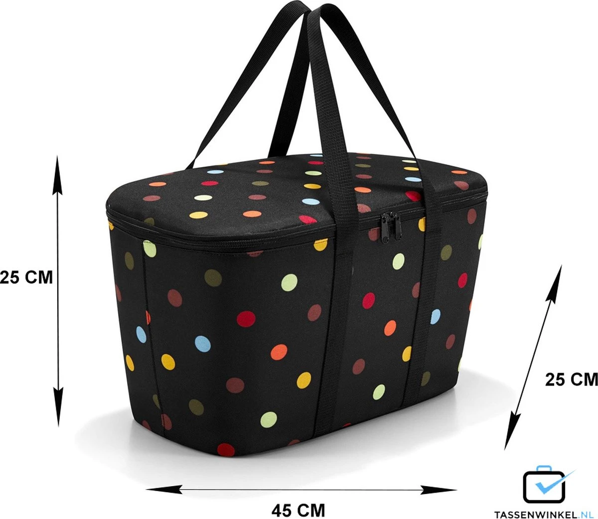 Reisenthel Coolerbag Koeltas - 20L - Dots Zwart - Afbeelding 2