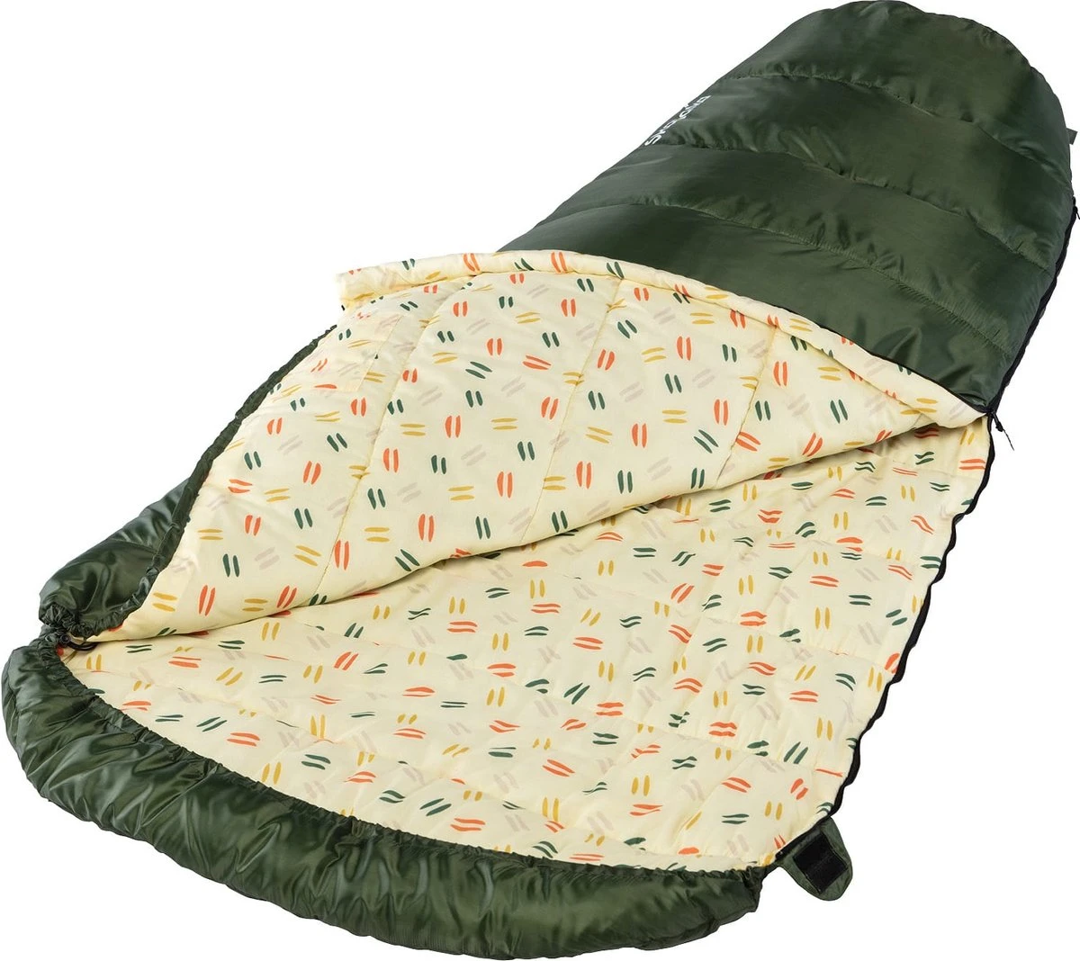 Skandika Vegas-R XXL Slaapzak - Mummieslaapzakken – Slaapzakken Volwassen – Maat XXL – Mummie Slaapzak - Unisex - Katoen, Luxe Kwaliteit, Koppelbaar, 3 Seizoenen, 220 X 110 Cm, -12° Tot -15°C, Outdoor Kampeerslaapzak – Ritssluiting Rechts - Groen - Afbeelding 6