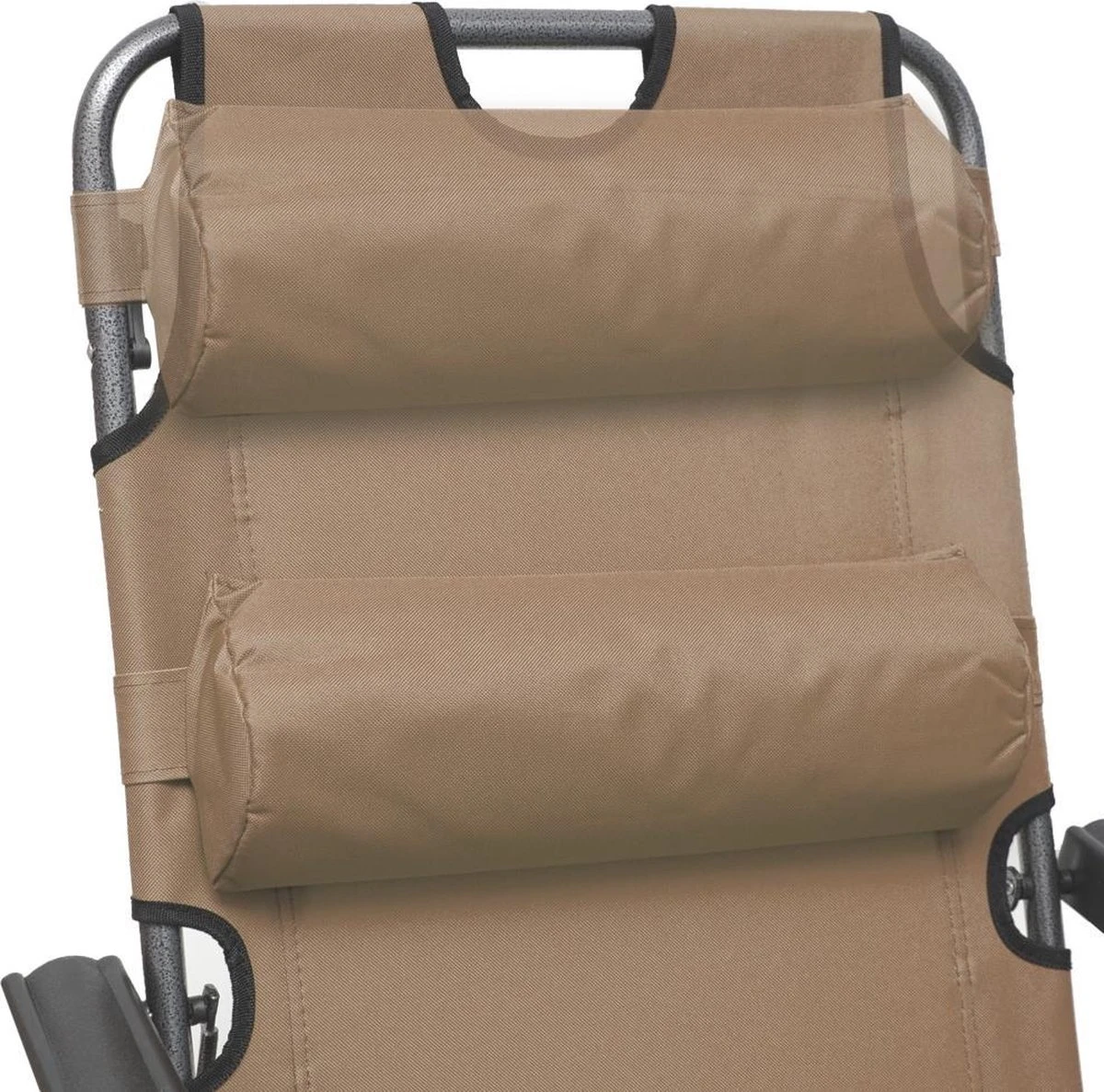 Ligstoel Opvouwbaar 155x60cm - Lichte Ligbed Relaxstoel Tuinstoel Campingstoel Strandstoel - Afbeelding 7