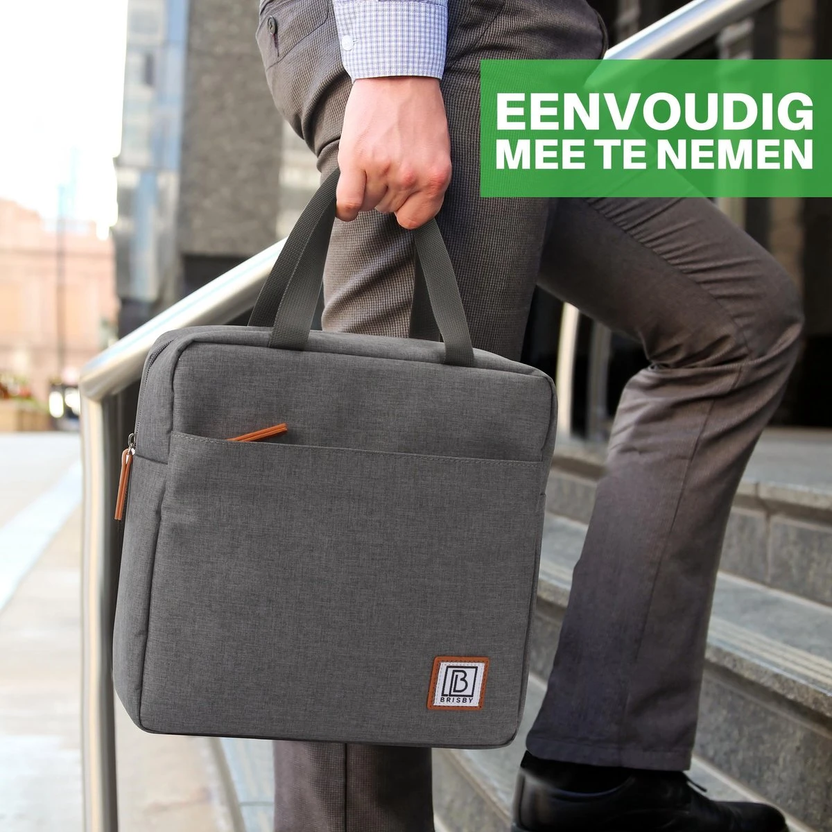 Brisby 4 Laags Geïsoleerde Koeltas - Lunchtas 7 Liter - Donkergrijs - Afbeelding 2