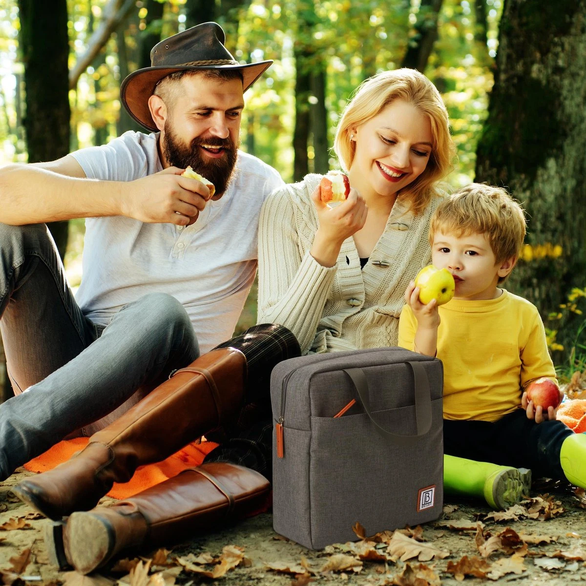 Brisby 4 Laags Geïsoleerde Koeltas - Lunchtas 7 Liter - Donkergrijs - Afbeelding 7