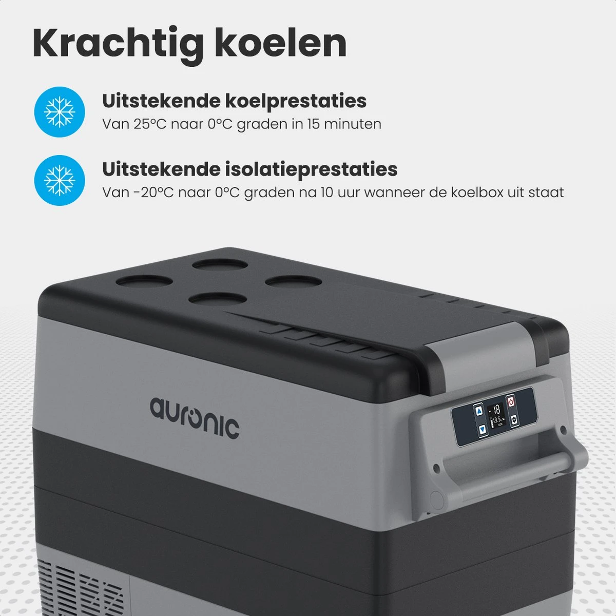 Auronic Elektrische Koelbox - 49.5L - Compressor - 12V En 240V - Grijs - Afbeelding 6