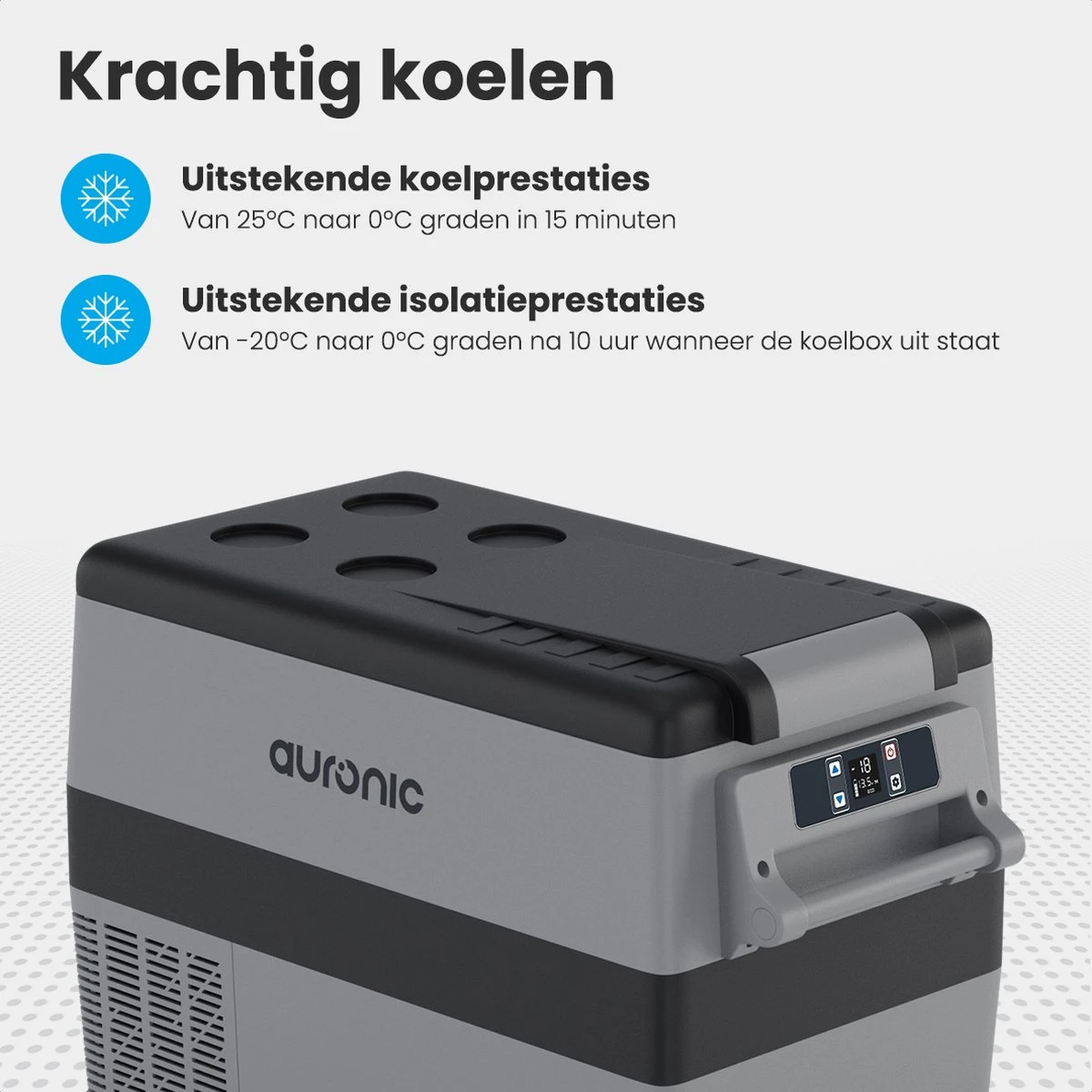 Auronic Elektrische Koelbox - 40.5L - Compressor - 12V En 240V - Grijs - Afbeelding 9