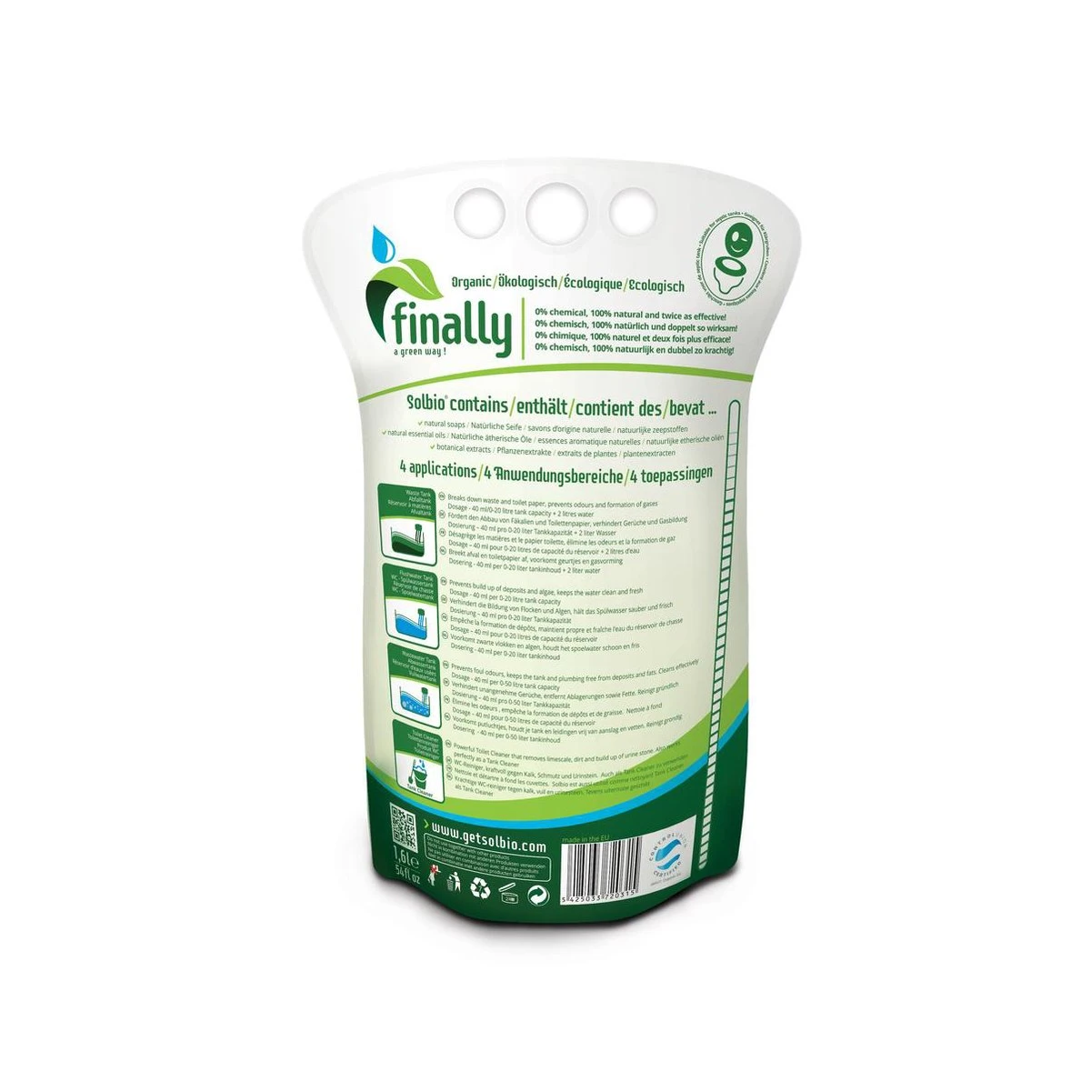 Solbio Original XL 1.6L - Biologische Toiletvloeistof - 100% Natuurlijk - Afbeelding 3