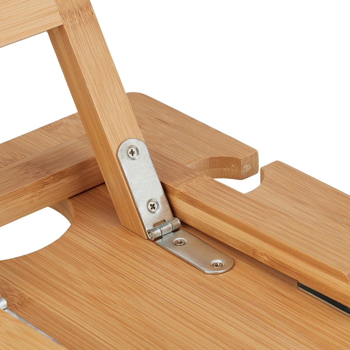 Relaxdays Opvouwbare Picknick Wijntafel - 4 Wijnglazenhouders - Bamboe Dienbladtafel Klein - Afbeelding 5