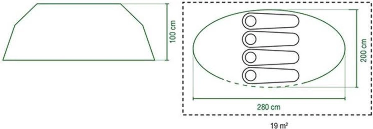 Coleman Galiano 4 Pop-up Tent - 4-Persoons - Blauw/Wit - Afbeelding 7