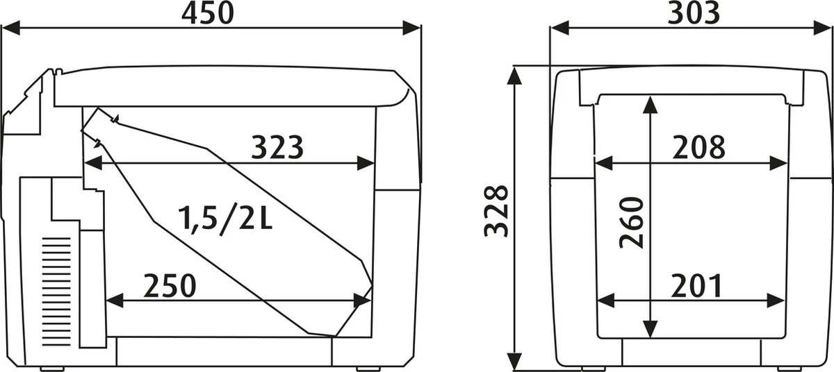 Koelbox Dometic TropiCool TCX 14 Liter 45x32,8x30,3 Cm - Afbeelding 3