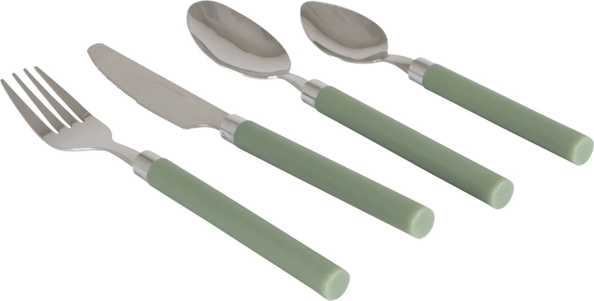 Bo-Camp Bestekset - 4-Delig - 1-Persoons - Groen - Afbeelding 2