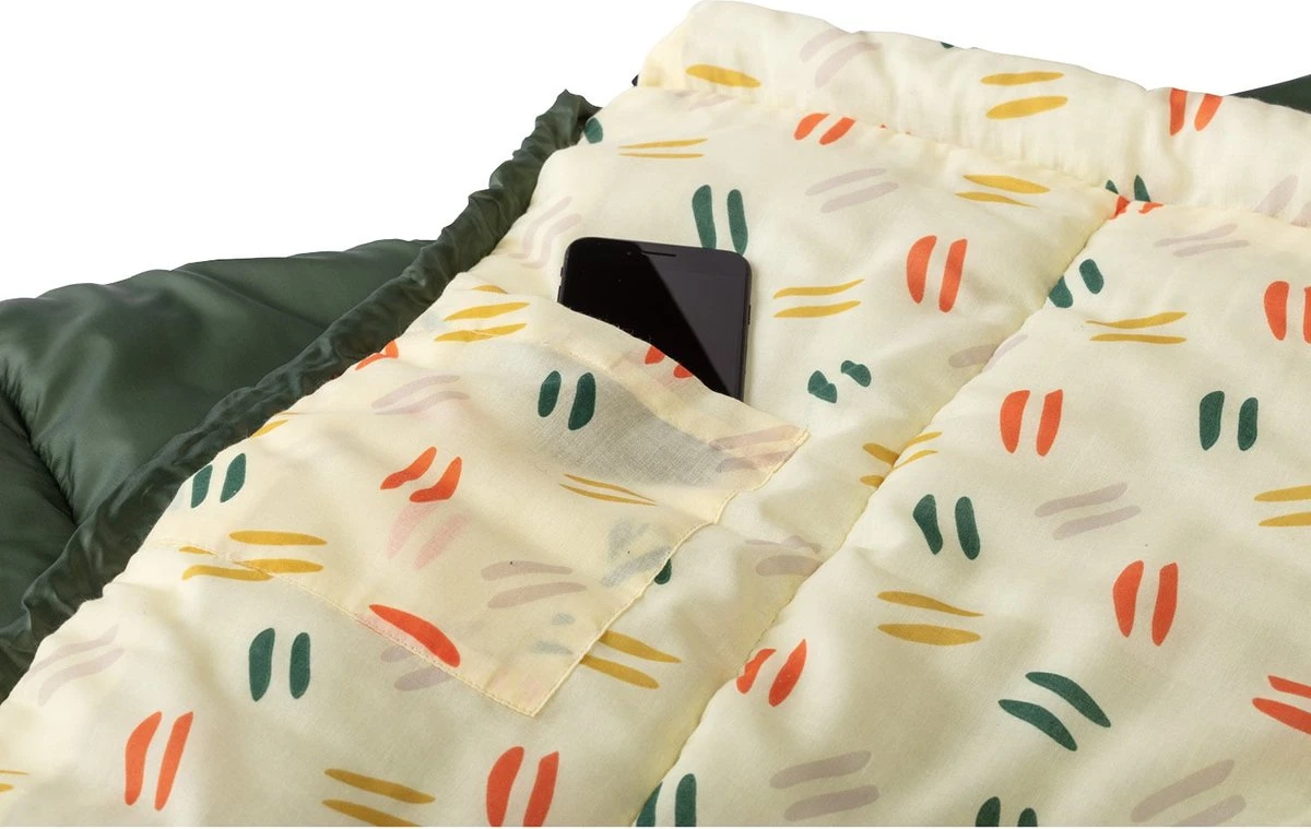 Skandika Vegas-R XXL Slaapzak - Mummieslaapzakken – Slaapzakken Volwassen – Maat XXL – Mummie Slaapzak - Unisex - Katoen, Luxe Kwaliteit, Koppelbaar, 3 Seizoenen, 220 X 110 Cm, -12° Tot -15°C, Outdoor Kampeerslaapzak – Ritssluiting Rechts - Groen - Afbeelding 3