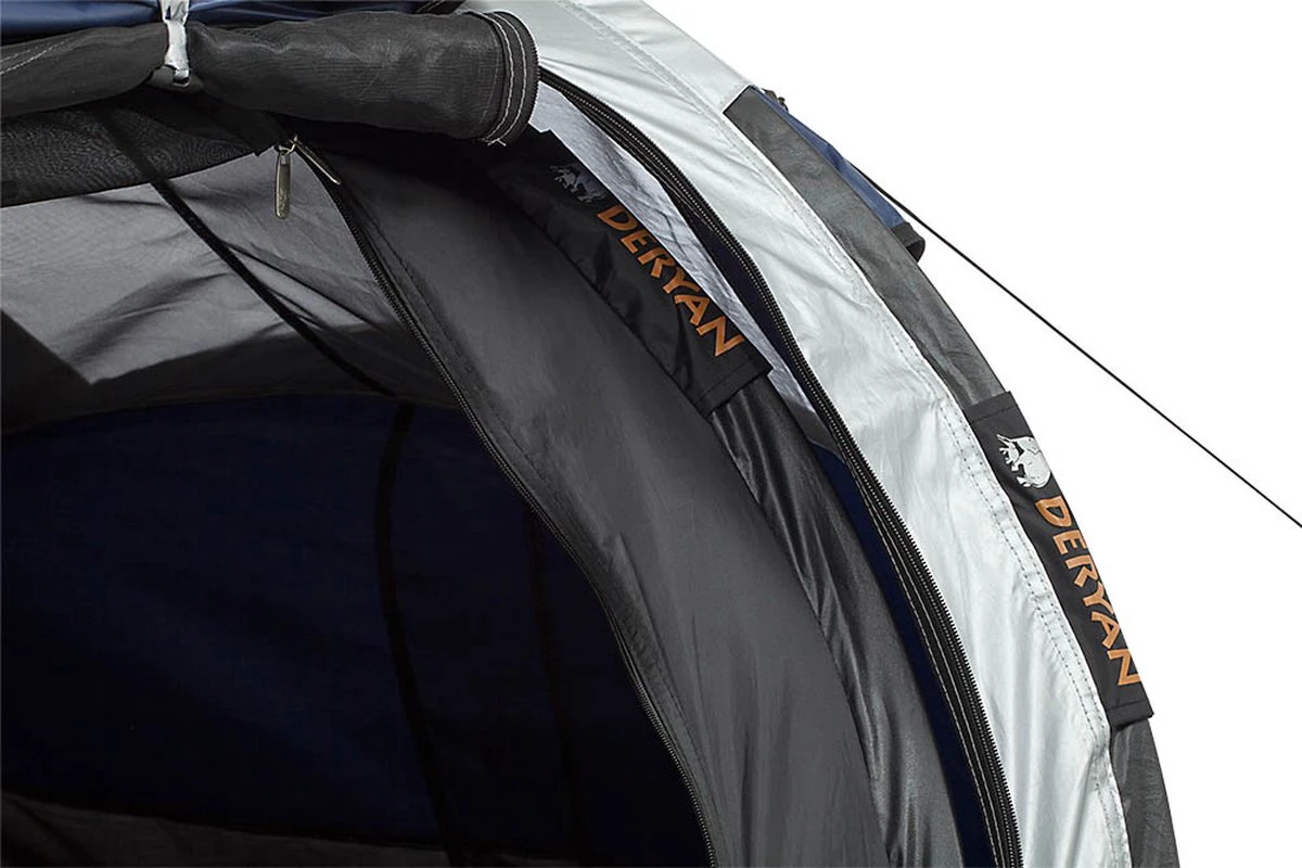 Deryan Cocoon Pop Up Tent - Luchtbed - Luchtpomp - 4 Persoons - Zilver - Afbeelding 10