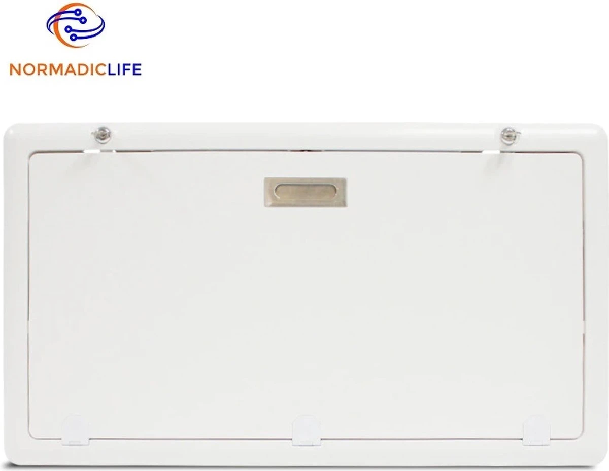 Merkloos NormadicLife® - Outdoor – Opklapbare Tafel - Eettafel – Tafel Voor Buitenkeuken - Caravan – Camper – Picknicktafel - Ingebouwd Ledlicht – Wit - Afbeelding 6