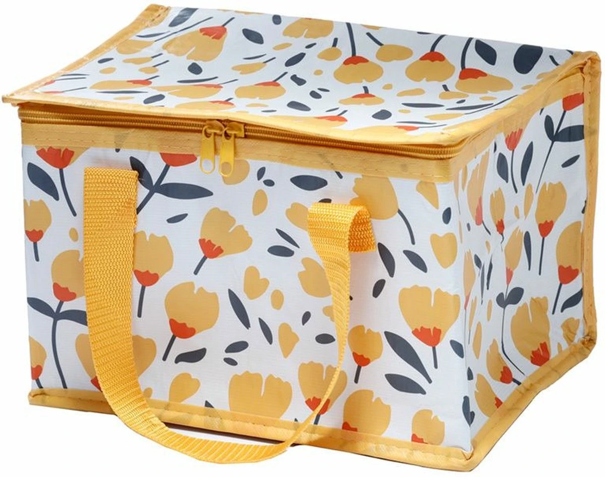 Kleine Lunch/sixpack Koeltas - Boterbloem Print - 20 X 30 Cm - 12 L