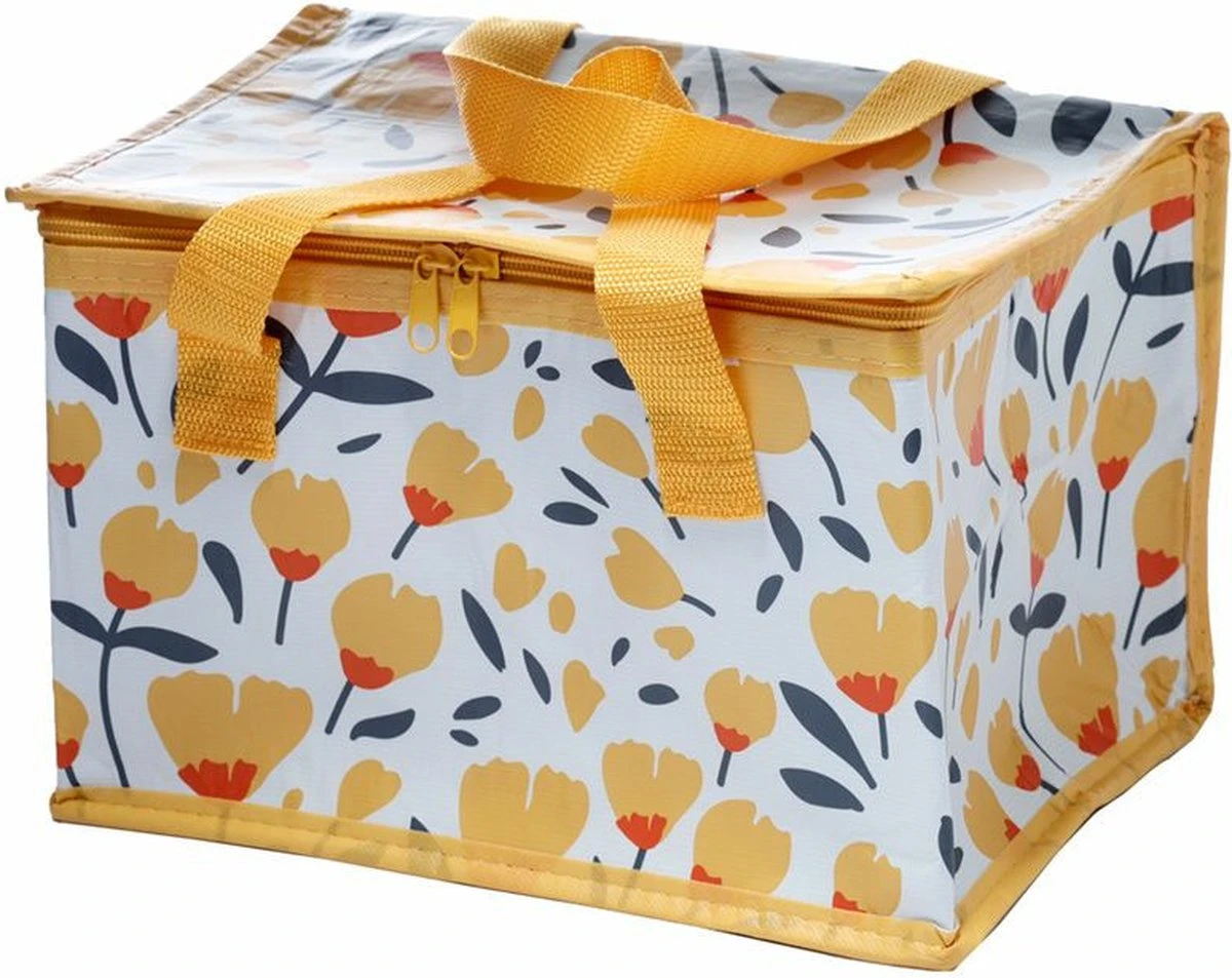 Kleine Lunch/sixpack Koeltas - Boterbloem Print - 20 X 30 Cm - 12 L - Afbeelding 6