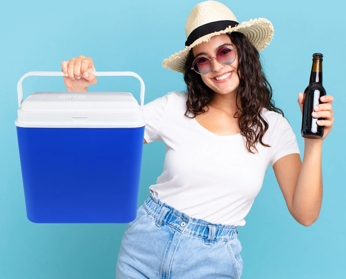 Niceey Thermo Elektrische Koelbox - 24 Liter - Koelbox Elektrisch 12v 230 Volt - Coolbox - Koelt & Verwarmt - Blauw - Afbeelding 5