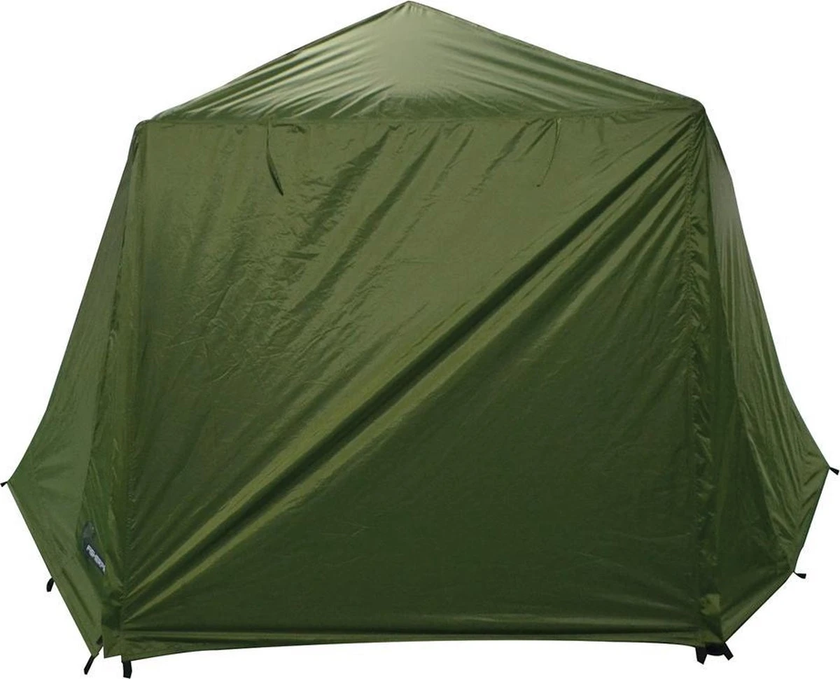FisherPro Karpertent Met Stormcover – Vistent – Tent - Bescherming Tegen Zon En Wind – 100% Waterdichte Stormhoes – Met Handige Meeneemtas – Ook Geschikt Als Strandtent Of Festivaltent – Extra Veiligheid En Warmte Door Stormcover - Afbeelding 8