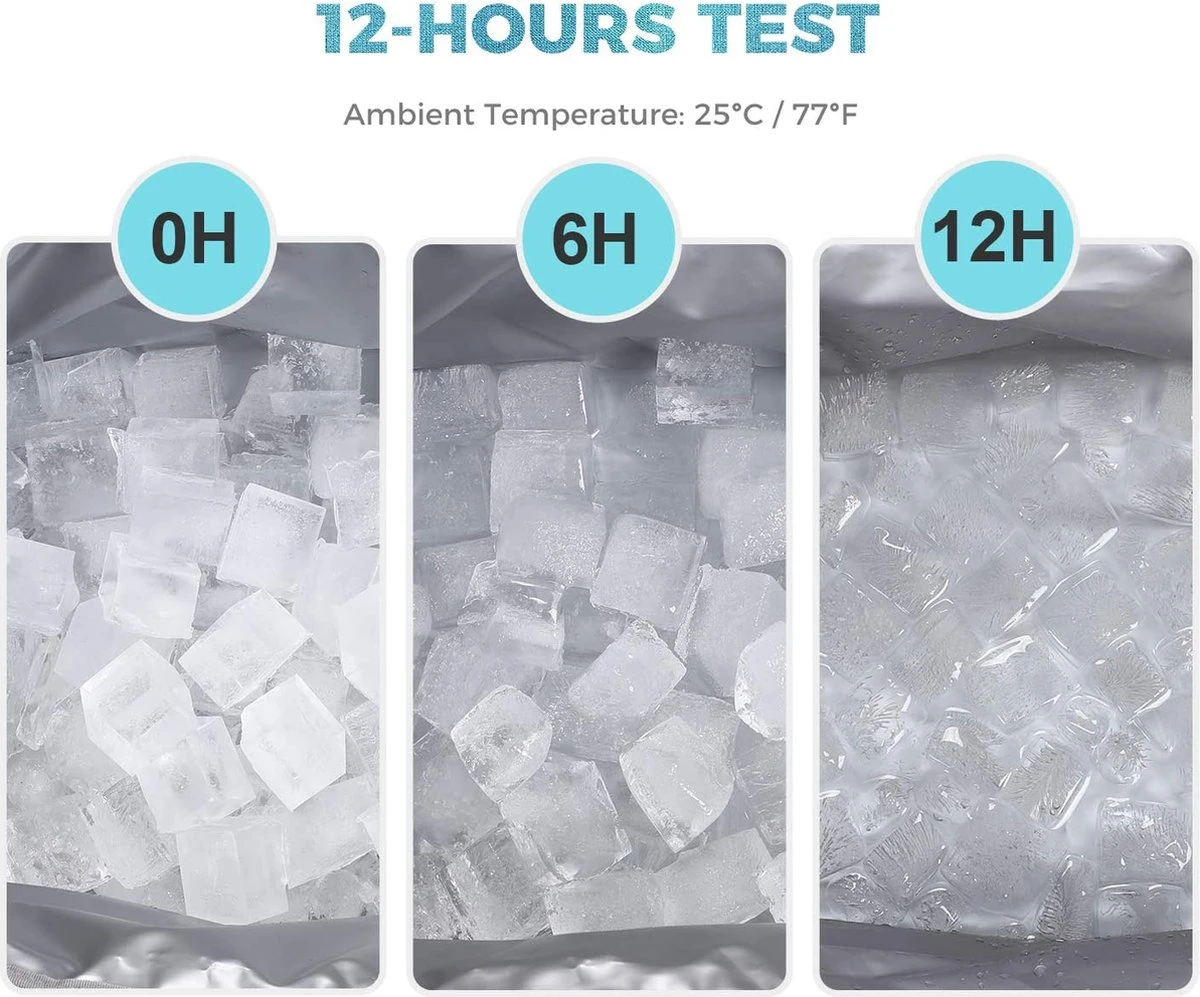 Lifewit Koeltas, 30 Liter, Groot, Opvouwbaar, Koelbox, Isolatietas, Picknicktas Voor Levensmiddelen, Grijs - Afbeelding 3