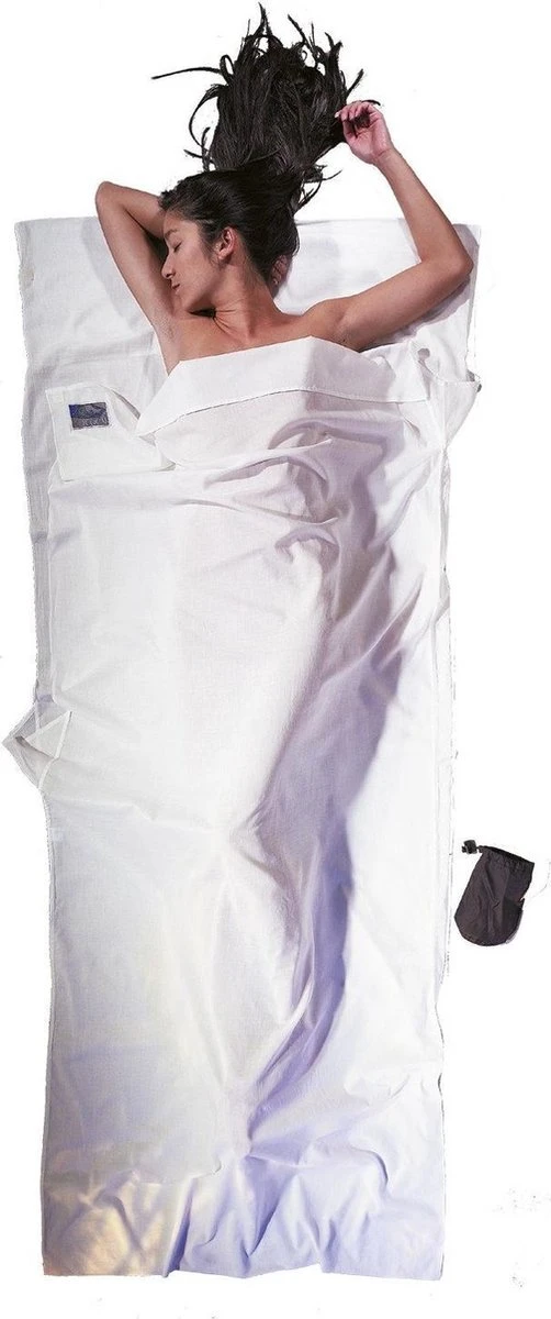 Cocoon Binnenslaapzak Mamo Travelsheet 220 X 88 Cm Katoen Wit - Afbeelding 2