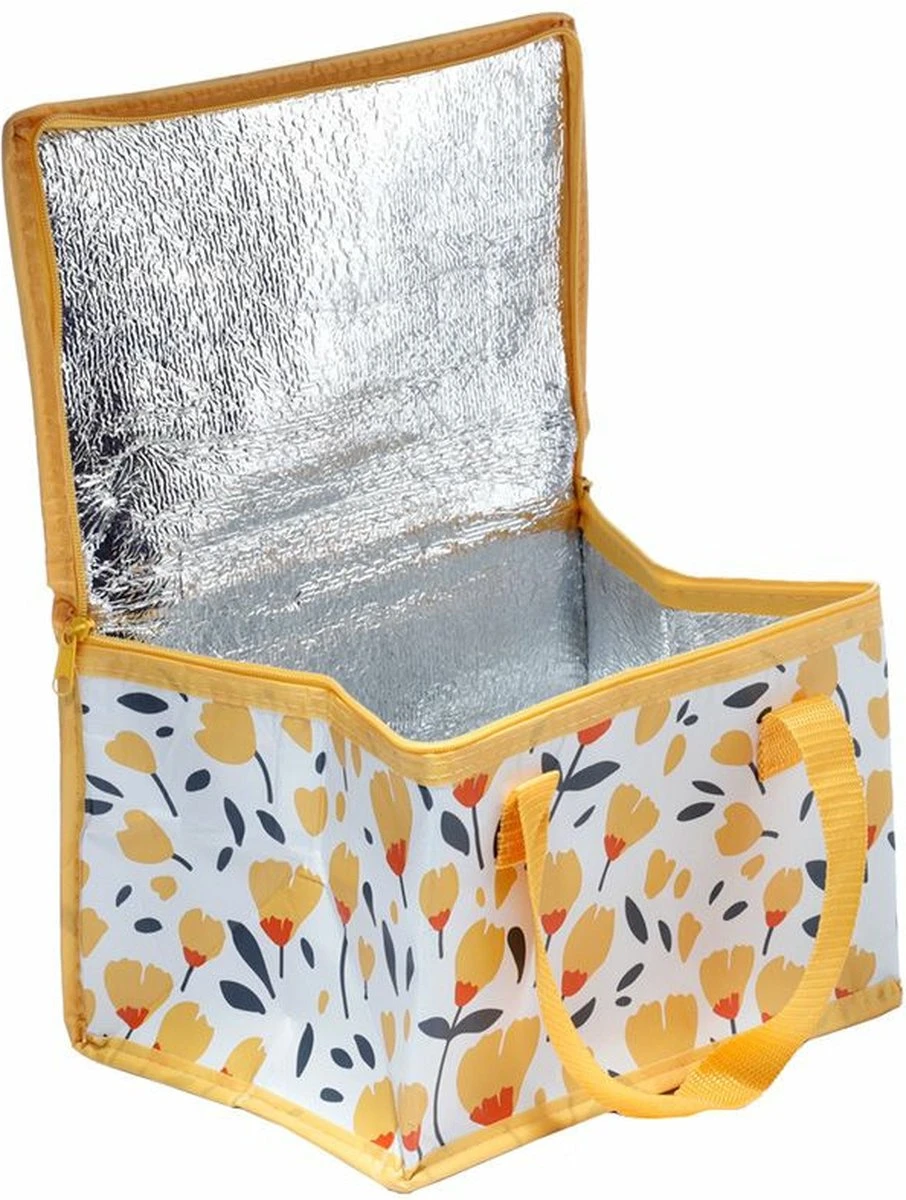 Kleine Lunch/sixpack Koeltas - Boterbloem Print - 20 X 30 Cm - 12 L - Afbeelding 7