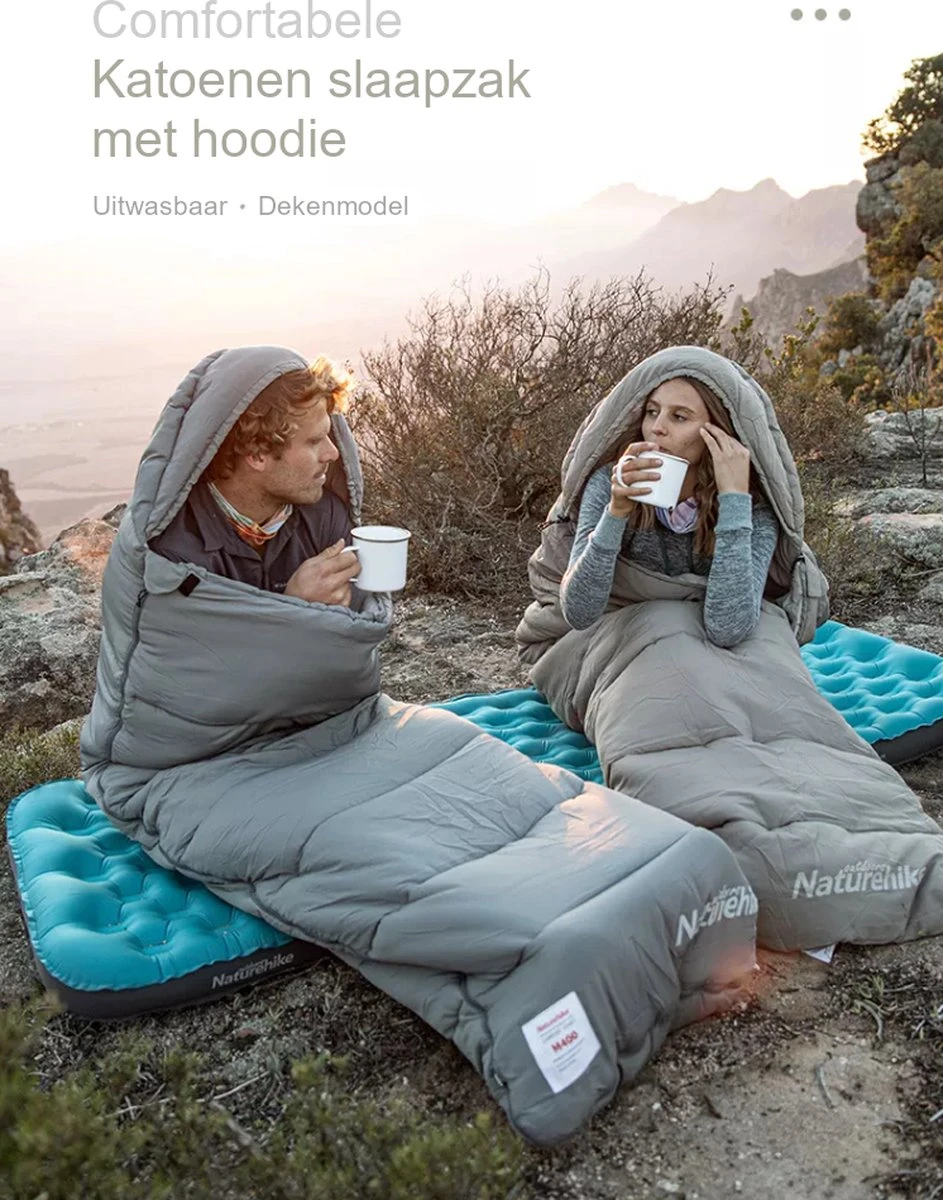 Naturehike® Slaapzak Katoen - 6 Tot 1 Graden - Slaapzakken Volwassenen - 220*80cm - 4 Seizoenen Slaapzak Lente, Zomer, Herfst & Winter - Lichtgewicht & Waterdicht - Afbeelding 5
