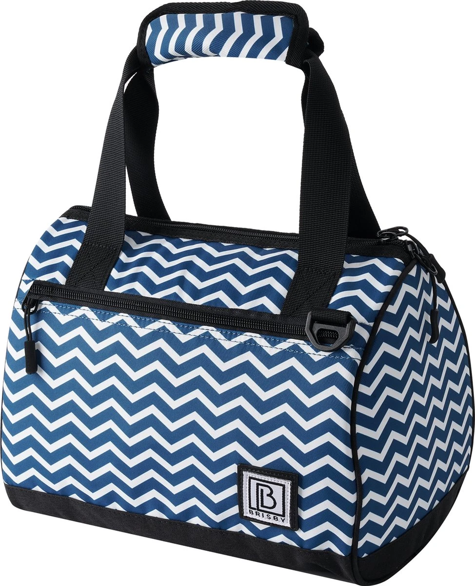 Brisby 4 Laags Geïsoleerde Koeltas - Lunchtas 10 Liter - Zigzag Blauw - Afbeelding 2